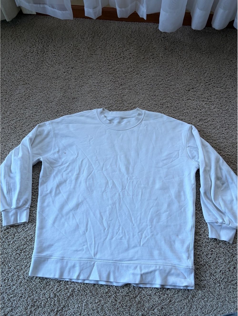 Lululemon White Perfectly Oversized Crew Sweatshirt Size 8 (Flawed) women's
